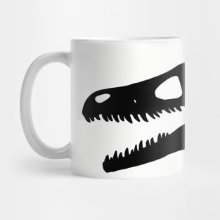 Velociraptor skull - black Mug